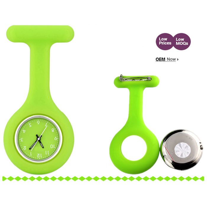Silicone nurse_fob watch NS881 -Green